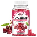 Witamina B12 Gummies - 5000 µg Metylokobalamina z żelazem, Witamina C, D3 & Folate, Wsparcie energetyczne i Metabolizm, Immune, B- 12 Kompleksowy suplement do żucia dla mężczyzn i kobiet, Wegan- 60