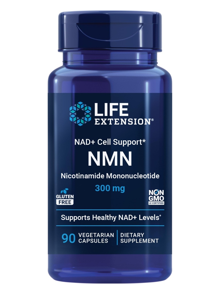 Life Extension NAD+ Cell Support NMN, Energy Support, 300 mg, 90 Capsules