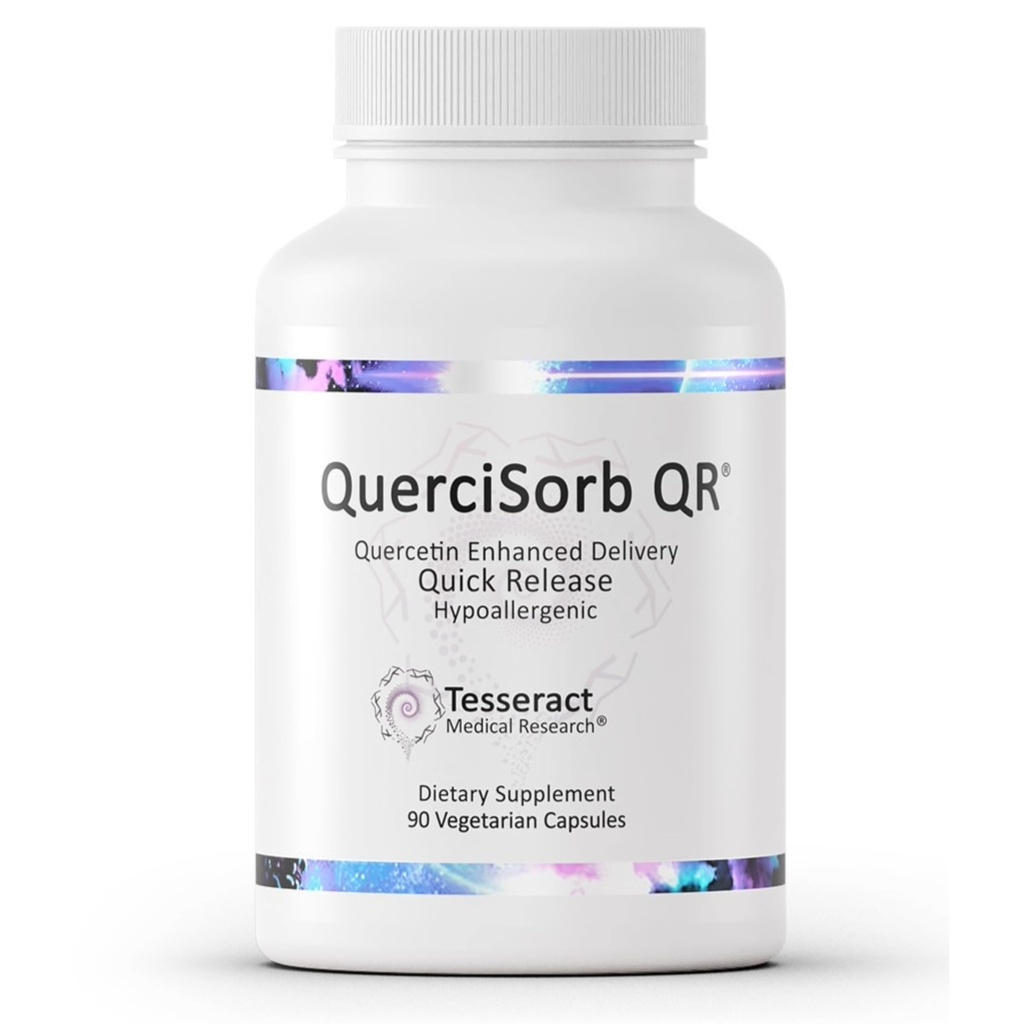 Tesseract Medical Research QuerciSorb QR Immune Supplement Supplement, Quick Release Quercetin, Wspomaga funkcje immunologiczne i ogólne zdrowie * Hipoalergiczne, 400 mg, 90 Kapsułki