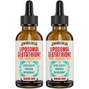 Liposomal Glutathione Liquid 2000MG - Suplement do detoxu przeciwutleniającego dla kobiet i mężczyzn, Obrona starzenia, Funkcja wątroby i energia, z kwasem hialuronowym + Aloe Vera + Witamina C, Natural & Vegan, 4 FL.OZ