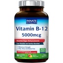 Wrodzona witalność Witamina B12 5000mcg, Podjęzykowy, Wegański Metylokobalamina, Szybko rozpuszczalne tabletki, Naturalny aromat brzoskwiniowy, Wspiera wytwarzanie energii i zdrowy system nerwowy, 90 Tabletki