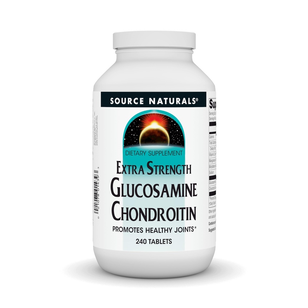 Źródło Naturals Extra Siła Glukozamina Chondroitin, Promotes Healthy Joints *, 240 Tabletki