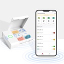 Comfytemporary Medicine Box - Smart Medication Organizer z bezpłatną aplikacją, Pill Plan on Pill Box, Alarm Reminder, 4 Duże Komory, Recharble Portable Travel Pill Box for Medicine / Vitaminy / Suplementy