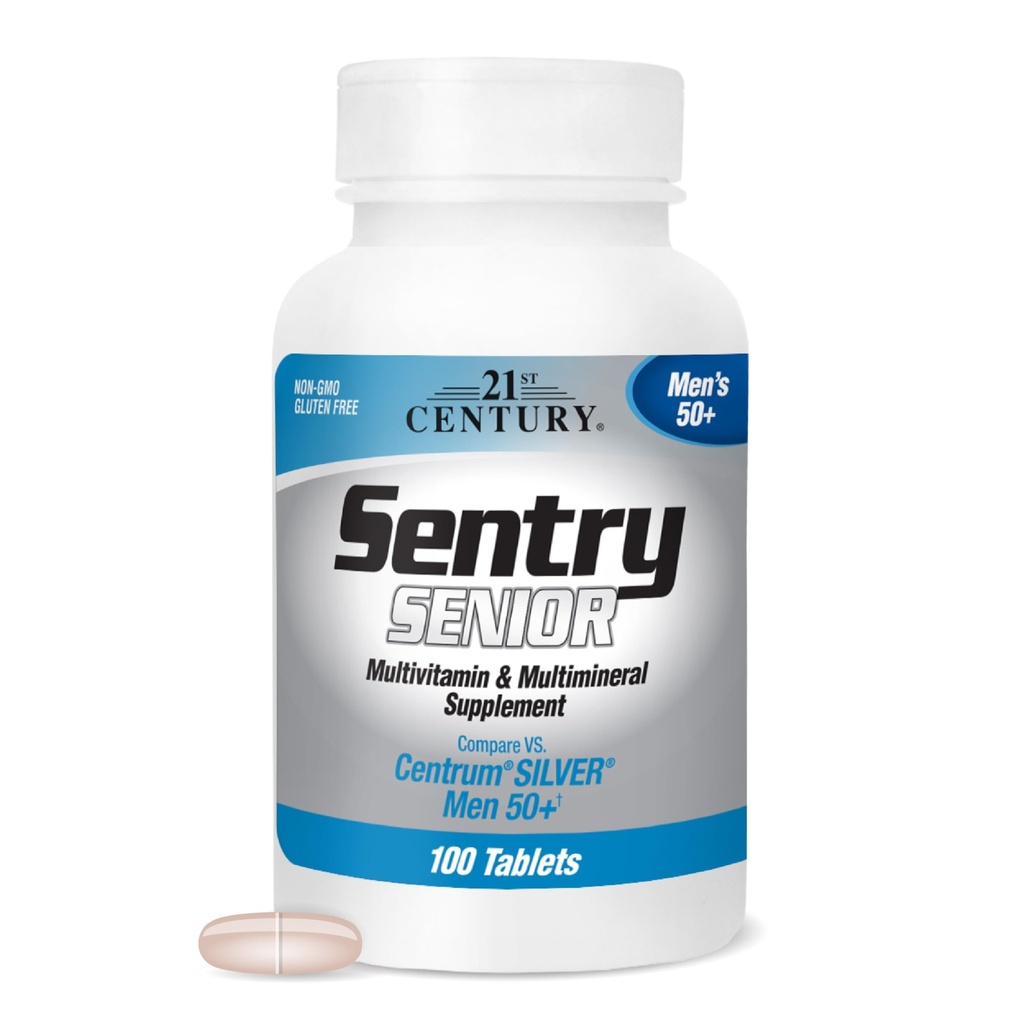 Senior Senior Senior Senior 21. wieku 50Plus Tablets, White Unscented 100 Count