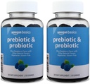 Basics Prebiotic & Probiotic Gummies, 2 Billion CFU, Blue Malina, 50 Hrabia (2 na Serving) (Wcześniej Solimon) (Opakowanie 2)