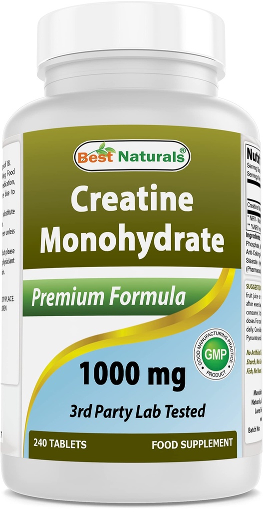 Best Naturals Kreatyna Monowodzian 1000 mg 240 Tabletki