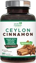 Ceylon Kapsułki cynamonowe 1800mg - Certified Organic Ceylon Cynamonowy suplement w proszku, Butelki w USA, Dodatkowa siła Energy & Heart Support Pills, Non-GMO & Gluten Free, Cukier - 180 Kapsułki