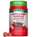 Nature 's Truth Apple Cider Gummies Vinegar 124; 600 mg 124; 75 Gummies Veld124; Apple Flavor Veld124; Vegan, Non-GMO, Gluten Free Supplement