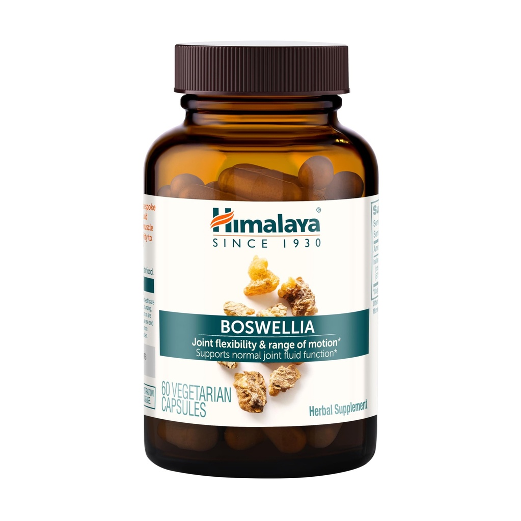 Himalaya Boswellia, Wspólne Wsparcie Mobilności i Elastyczności, Promotes Tissue Preservation, 250 mg, 60 Kapsułki