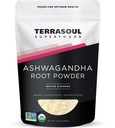 Terrasoul Superfoods Organic Ashwagandha Root Powder, 1 Lb - Stress Adaptogen 124; Może poprawić sen 124; Lab- Tested for Quality
