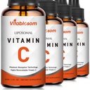 Witamina liposomalna C 2000mg Płyn dla dorosłych, Wysoka Absorpcja VIT C, Maksymalizacja Witaminy C, dla układu immunologicznego i przeciwutleniacza, 60ML (4 butelki)