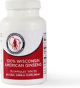 Dairyland American Ginseng kapsułki, 75 ct (2000 mg) - koncentrat Wisconsin Ginseng Root Extract - Daily Herbal Supplement for Immune Support
