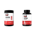 Force Factor Creatine Proszek 60 Serwatki i Kofeina Tabletki 100 Tabletki - Kreatyna dla Mięśnie Gain i Kofeina dla Energii