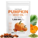 Pumpkin Seed Oil Capsules for Hair Growth, 300 Softgels for Prostate Health & Hormone Balance, Cold Pressed Pure Virgin Oil, Urinary Support, Skin Care,Non-GMO