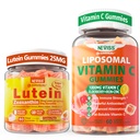 NEVISS 1Pack Witamina liposomalna C 1000mg Gumiaki + 1Pack Luteina Zeaksantyna Suplementy Gumiaki