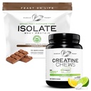 Muscle Feast Isolate + Creatine Candy Bundle: 1 Whey Protein Isolate (Czekolada, 5lb) + 1 Creatine Candy (Lemon Lime, 360) Izolacja 124; Premium Supplements, Wegetarianin, Gluten Free