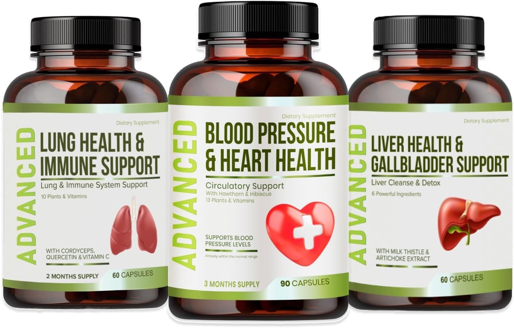 Heart Health Blood Pressure Supplement - Support Blood Pressure & Healthy Circularity Naturalnie z Hawthorn Berry & Hibiscus. Witaminy Tabletki na zdrowe nadciśnienie (BP) i zdrowe serce.