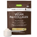 Igennus Advanced Vegan Vanilla Collagen Peptyde Powder, Enhanced glicine, Proline & Hydroxyproline & Cofactor Witamina C, Nie GMO, Roślina roślinna na bazie Collagen Proszek Booster, 35 Służenie