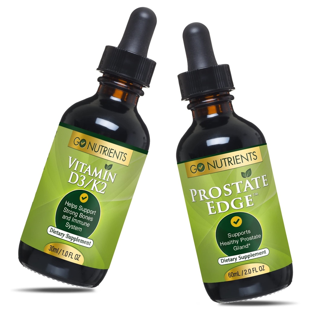 Składniki odżywcze Płynna witamina D3 z K2 (MK- 7) Drobs & Prostate Edge Prostate Supplement dla mężczyzn z Pygeum i Saw Palmetto Ekstrakt Witamina D3 i K2 Płynne witaminy Dropy Że pomoc stan emocjonalny