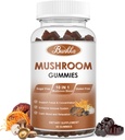 Grzyb organiczny Gummies 10 Mieszanka - Mushroom Complex - Wsparcie immunologiczne, Energia - Mushroom Supplement for Men & Women, 60 Gummies