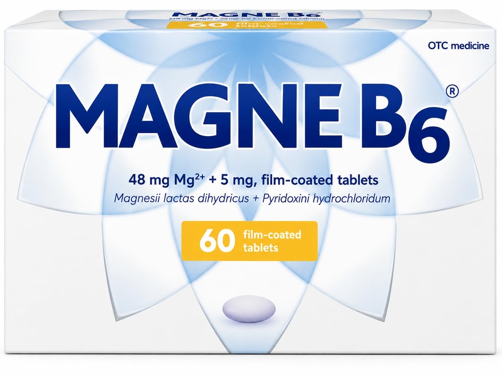 Sanofi Magne B6 Magnez i Pyridoxine tabletki powlekane, 60