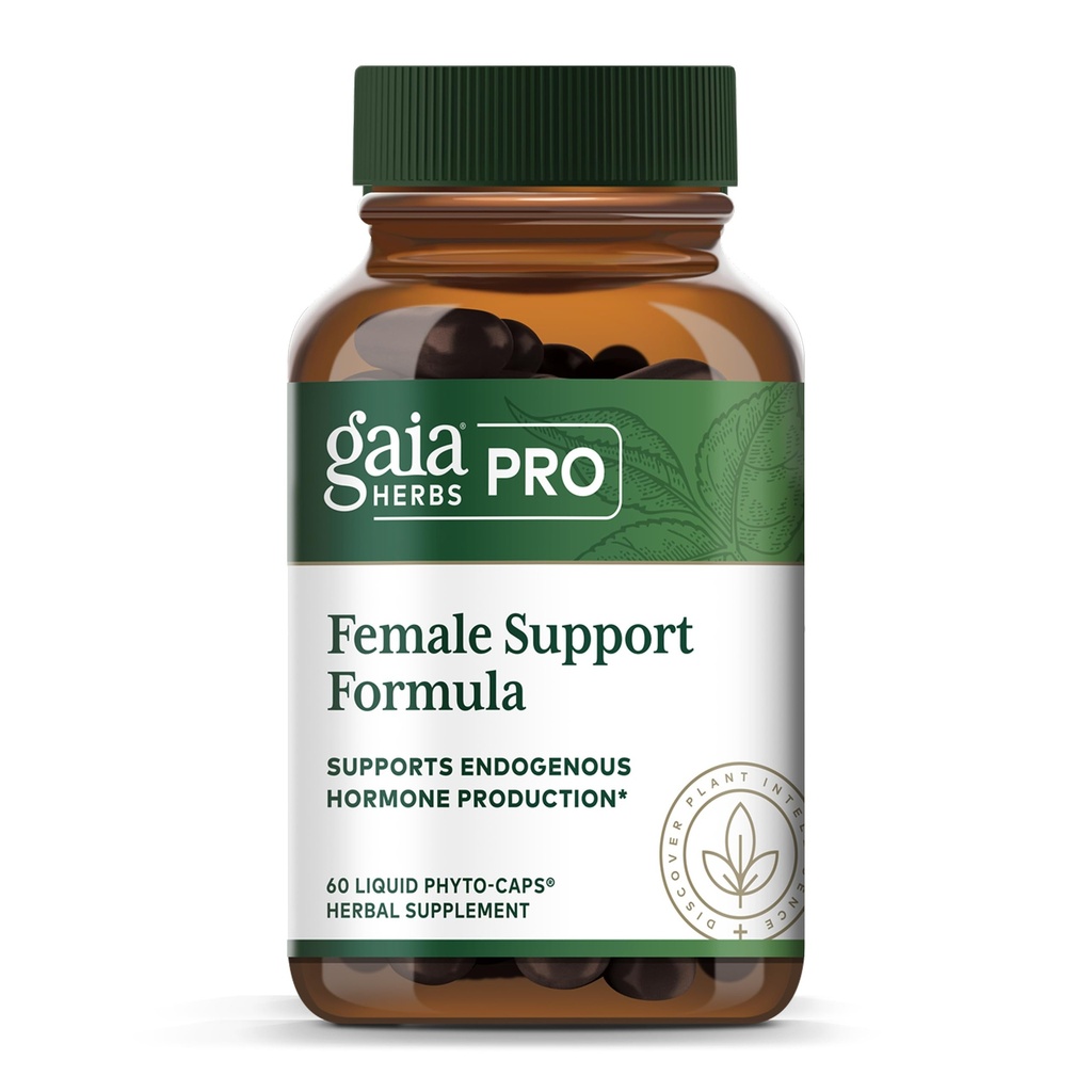 GAIA HERBS PRO Formuła wsparcia dla kobiet - Wspiera zdrowe PMS & Menopauza Flucations z Alfalfa Leaf, Black Cohosh Root Extract, Dandelion Root & More * - Wegan - 60 płynnych czapek fizjologicznych (60 Sług)