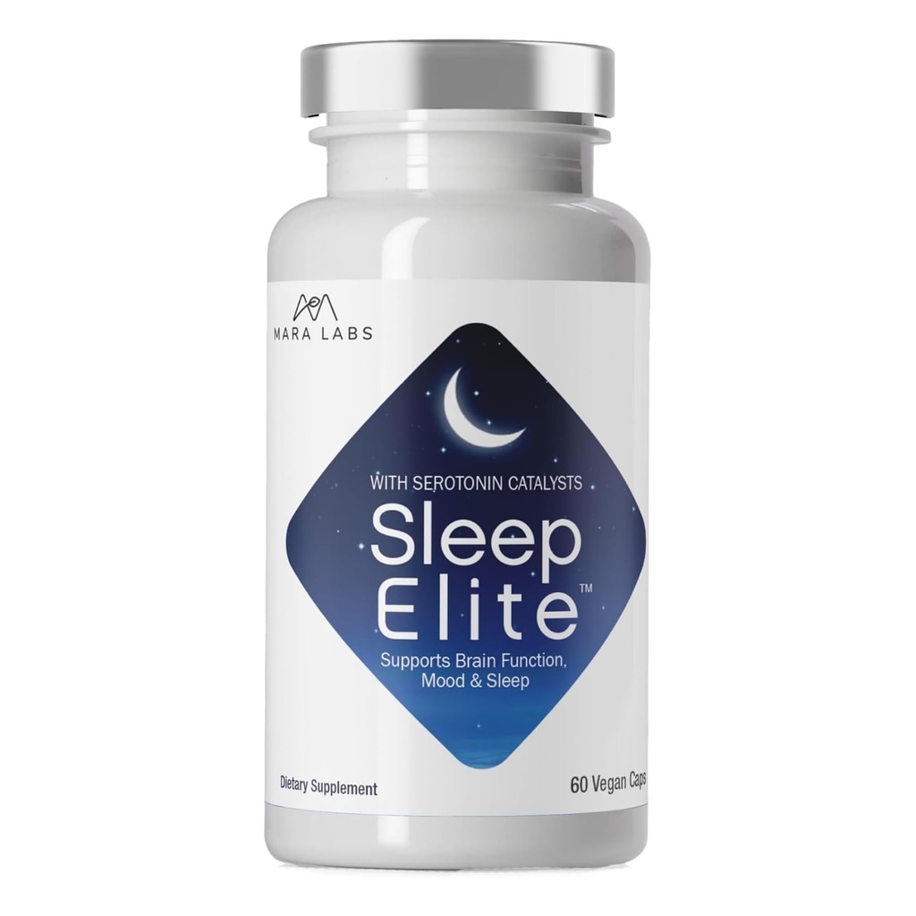 Mara Labs SleepElite Amend124; Wspomaga funkcje mózgu, nastrojów i snu 124; z katalizatorami serotoninowymi 124; 30 Sług