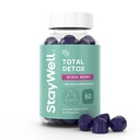 Detox Total, Detox Heavy Metal dla Adults- Zeolite, Chlorella, Thistle mleka, Shilajit & jod, Toxin Cleanse, Dekalcyfikacja sosnowa, Fluoride Cleanse, Heavy Metal Cleanse, 60 Mieszanych Gummies Berry