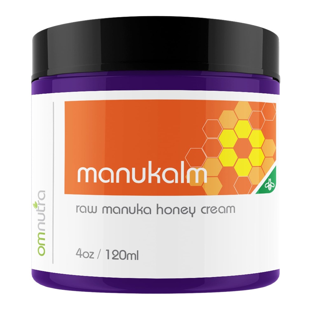 New Zealand Manuka Honey Cream - 4OZ Medical Grade Manuka Honey Ointment UMF 15+ MGO 514+ for Eczema Psoriasis Rosacea Care with Colloidal Oatmeal