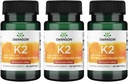 Witamina K2 Swanson (Menaquinone- 7) - Suplement Witaminy wspierający układ sercowo-naczyniowy i zdrowie kości - Wykonane z japońskiego Natto pomóc Regulacji Wapnia - (30 Softgels, 100 µg każdy) (3 opakowania)