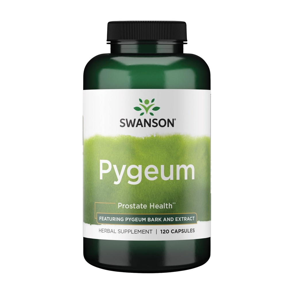 Swanson Pygeum - 400mg Herbal Supplement for Mężczyzna Prostate Health - Supports Bladder and Urnary Tract Health - 120 kapsułki