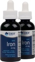 Ślad Minerały Ionic Iron, 22 mg - Suplement do Wsparcia Energetycznego z Magnezu & Żelazko - Pomoc Zdrowie Mózgu i System immunologiczny Funkcje - Suplement płynu bezglutenowego - 1.9 fl oz (2 Pack) (92 Sługi)