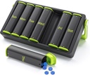 Cotygodniowy Pill Organizator 2 razy dziennie, KOVIUU duży Pill Box 7 dzień, Am Pm dwa razy dziennie Pill Case z obrotowym uchwytem, Pill Holder pojemnik na witaminy, Medycyna, Suplement, Olej rybny, Zielony
