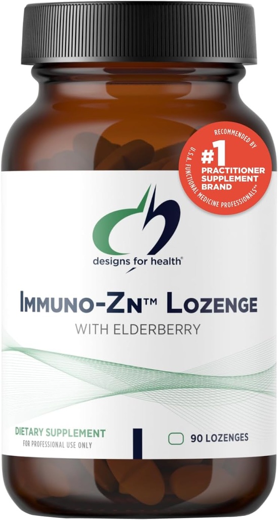 Designs for Health Immune-Zn Lozenge - 25mg Cynk + Elderberry Quick Disolve Tablets, Immune Supplement Supplement - Non-GMO Delicious Natural Berry Flavor (90 Lozenges)