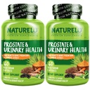 NATURELO Prostate & Urynary Health, Kompleksowa Formuła z Piłą Palmetto, Pygeum, Tumeryk, Sterole roślinne, Brokuły i Likopen, 60 Kapsułki wegetariańskie (Opakowanie po 2)