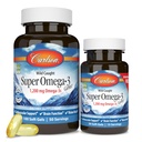 Carlson - Super Omega-3 Gems, 1200 mg Omega-3 Kwasy tłuszczowe z EPA i DHA, Wild- Caught Norwegian Supplement, Sustainable Sourced Fish Oil Capsules, Omega 3 Suplementy, 100 + 30 Softgels