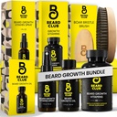 Beard Club Premium Beard Growth Kit - Olej wzrostu, witaminy, witamina spray & Boar Bristle Brush - Zestaw prezentów