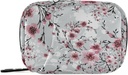 Naanle 7 dzień Cherry Blossom Pill Organizer Bag z Zipper, Portable Weekly Case, Kompaktowy rozmiar dla posiadacza suplementu witaminy
