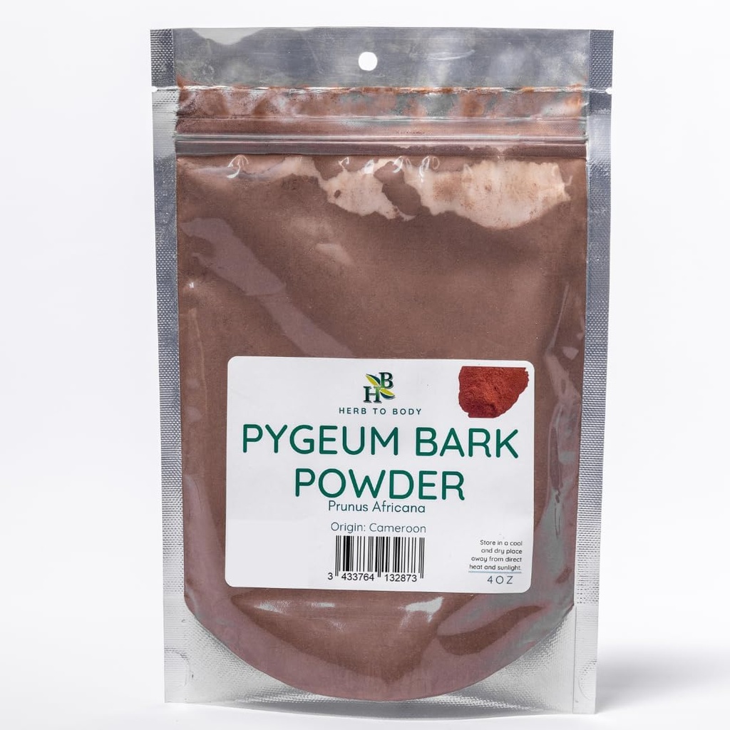 Herb to Body Pygeum Bark Proszek Piankowy 124; Prunus Africana 124; Wildcrafted 124; 4oz