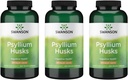Swanson Pzyllium Husk Dietetyczny Suplement Fiber 610 mg 300 Kapsułki - (3 opakowania)