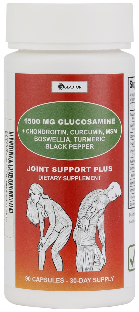 Glukozamina Chondroitin MSM Curcumin Turmeric Boswella - Joint Supplement for Bone Back Knee Hand Flexibility, Mobilność. Wspólny suplement zdrowia dla kobiet i mężczyzn. 90 Kapsułki