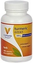 Witamina Shoppe Turmeric Extract 300mg, Standaryzowany Herb, który wspiera zdrowie komórkowe i zapewnia korzyści przeciwutleniacze z 95% Curcumin i 65mg wapnia (100 kapsułki)