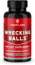 Vigor Labs Wrecking Balls (60 Kapsułek), Wspiera naturalną produkcję podstawowych hormonów męskich przez swoje ciało do wsparcia Fuller Drive, męskiej witalności i Zwiększona wytrzymałość. (Made in The USA)