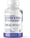 Fuzje przyrody Nutri Liposomal Quercetin Phytosome z piperyną - Opatentowany 20x Więcej Biodostępności niż suplementy Quercetin - Wspiera immunologiczne / sercowo - 60 Quercetin 500 mg kapsułki