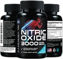 Dodatkowa wytrzymałość Suplement tlenku azotu 3X Siła L Arginina, Cytrulina Malate, AAKG, Beta Alanine - Premium Muscle Support Nitric Booster - Natural Energy & Heart Health Support - 60 Kapsułki