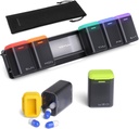 Daily Pill Box Organizator 2 razy dziennie (czarny) i tygodniowy Pill Organizator 1 raz dziennie (czarny)
