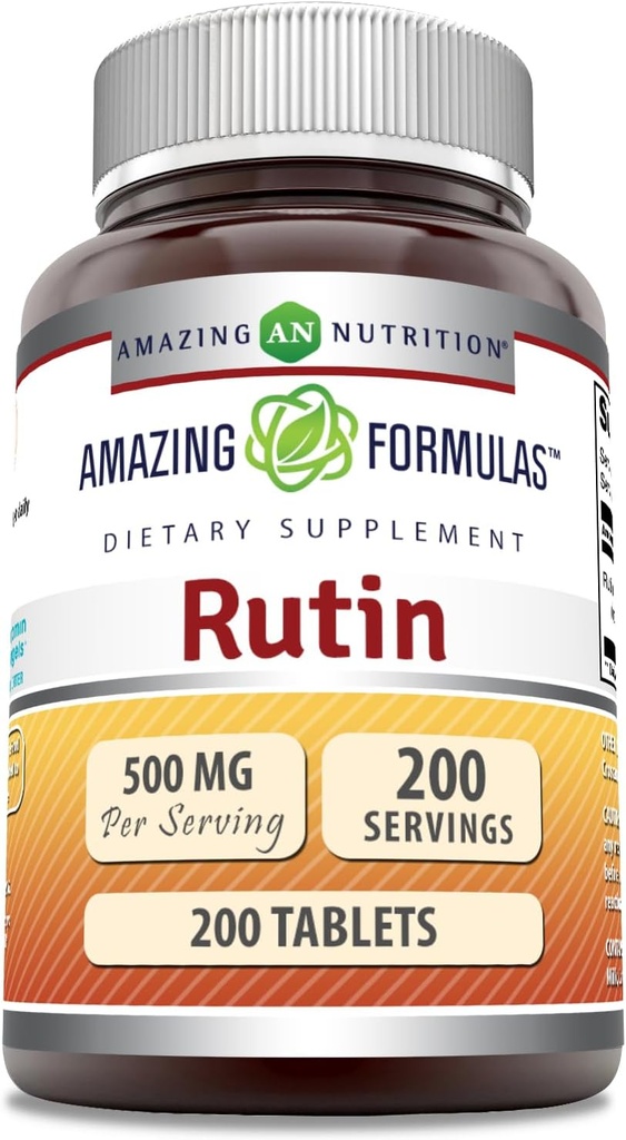 Amazing Formulas Rutin 500mg 200 Tablets Supplement | Non-GMO | Gluten Free | Made in USA
