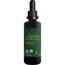 Global Healing USDA Organic Elderberry & Echinacea Liquid Supplement Tincture Agregat 124; Przeciwutleniacz immunologiczny Przeciwko szkodliwym organizmom dla dorosłych i dzieci, Wegan, Non-GMO, 1- Month Supply (2 Oz)