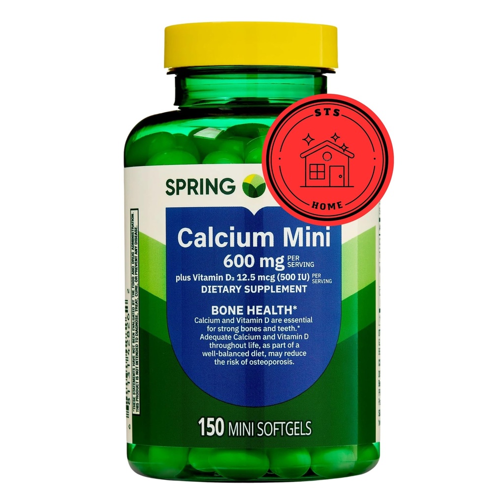 Wiosenna Dolina Wapnia Plus Witamina D3 150 Mini Softgele 124; Suplement Wapnia 124; CaIdanium mini softgels 124; CaIdanium 600 mg z Witaminą d3 Support 124; 150 Mini Softgels + STS Sticker
