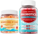 NEVISS Witamina D3 K2 Gummies + Bezcukrowe Gummeje Probiotyczne